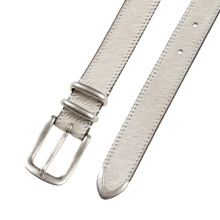 Molebo Refined Double Loop Ponyhair Belt