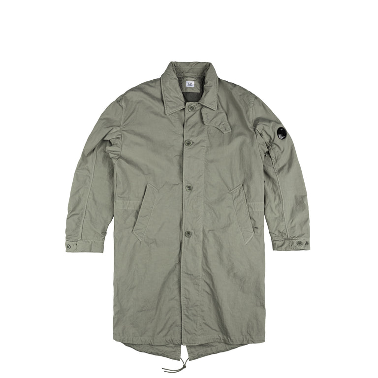 C.P. Company Outerwear Long Twill Jacket - XL / Fallen Rock
