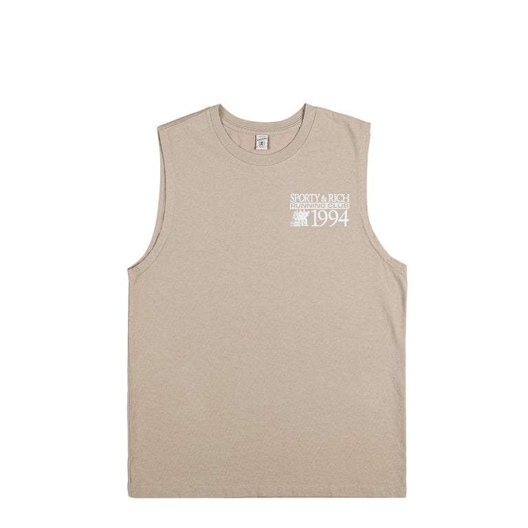 Sporty & Rich Finish Line Muscle Tee - XL / Elephant