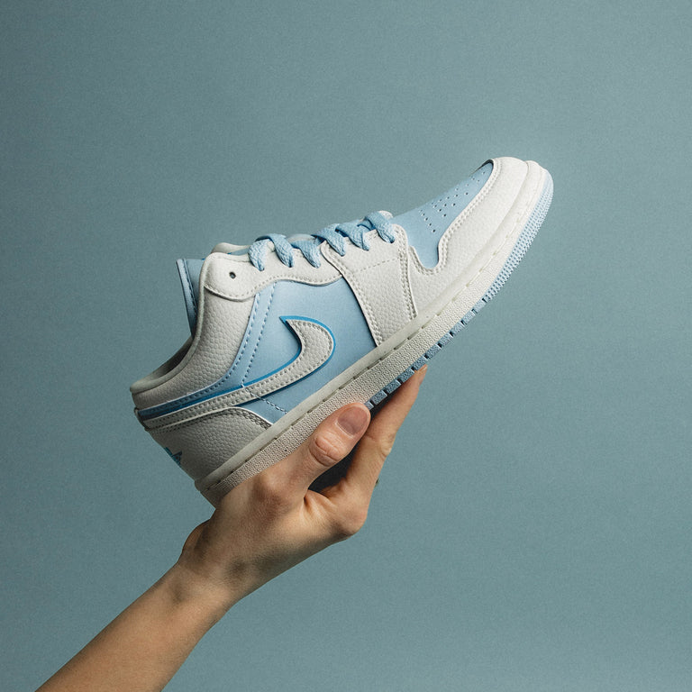 Nike Wmns Air Jordan 1 Low SE *Reverse Ice Blue* onfeet