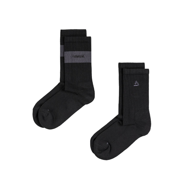 Asphaltgold 2-Pack Crew Socks (Black / Iron)