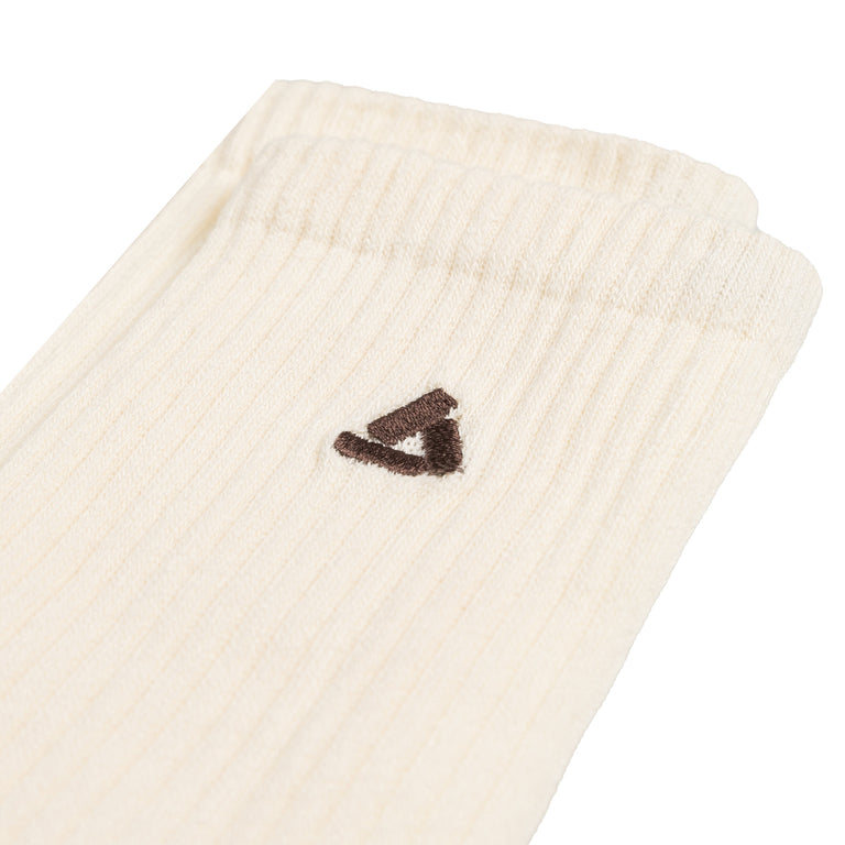 Asphaltgold 2-Pack Crew Socks (Off White / Brown)