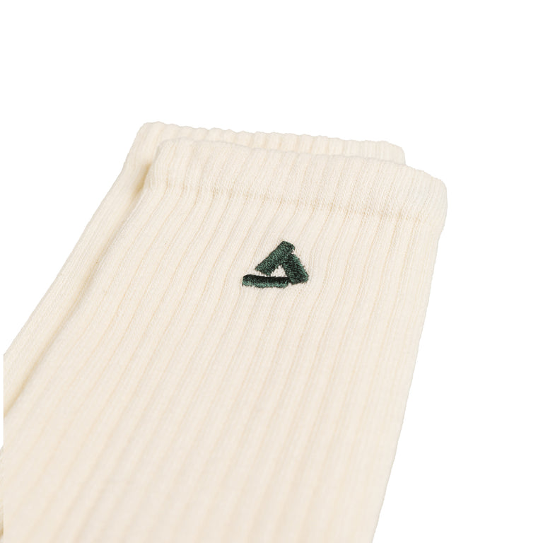 Asphaltgold 2-Pack Crew Socks (Off White / Dark Green)