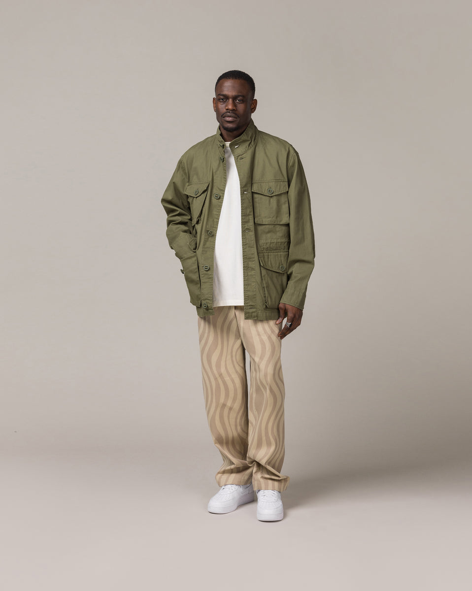Tan striped pants sale