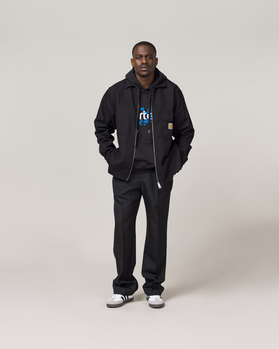 Shirt jacket black on sale
