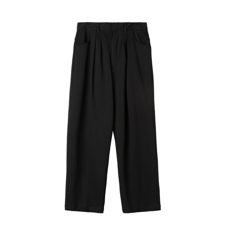 Farah Japan Two Tuck Wide Tapered Pants - 28/28 / Black