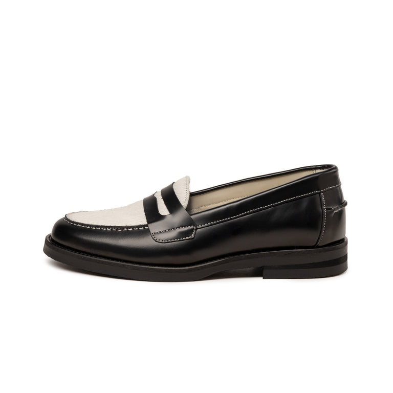 Duke + Dexter Wilde Pony Loafer W - 41 / Black / White
