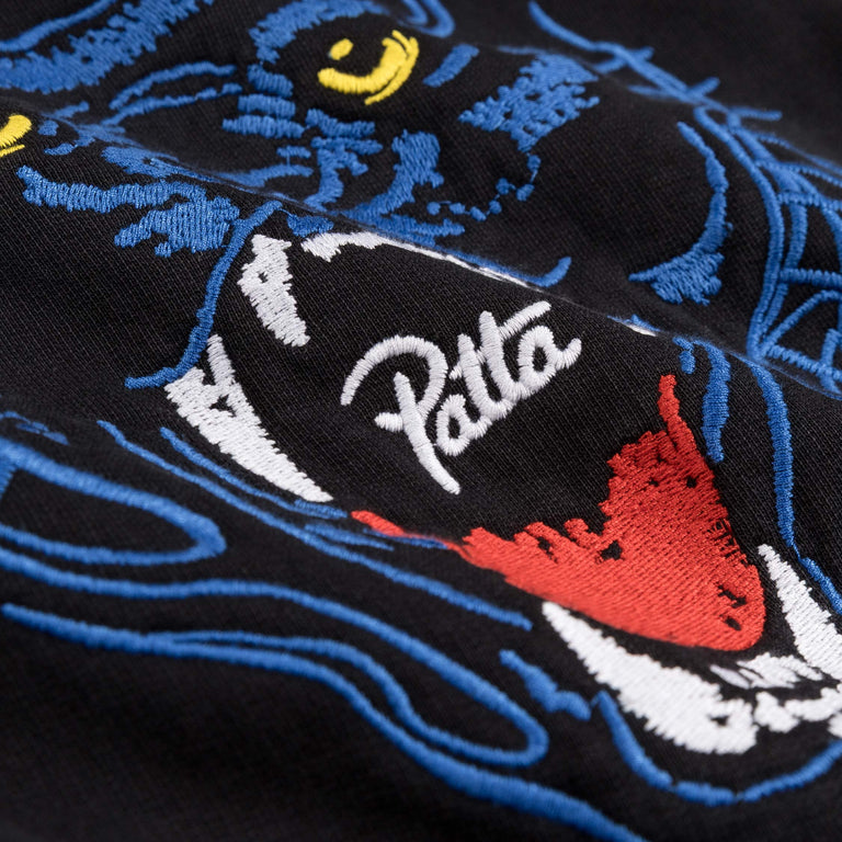 Patta Embroidered Fire Panther Hooded Sweater