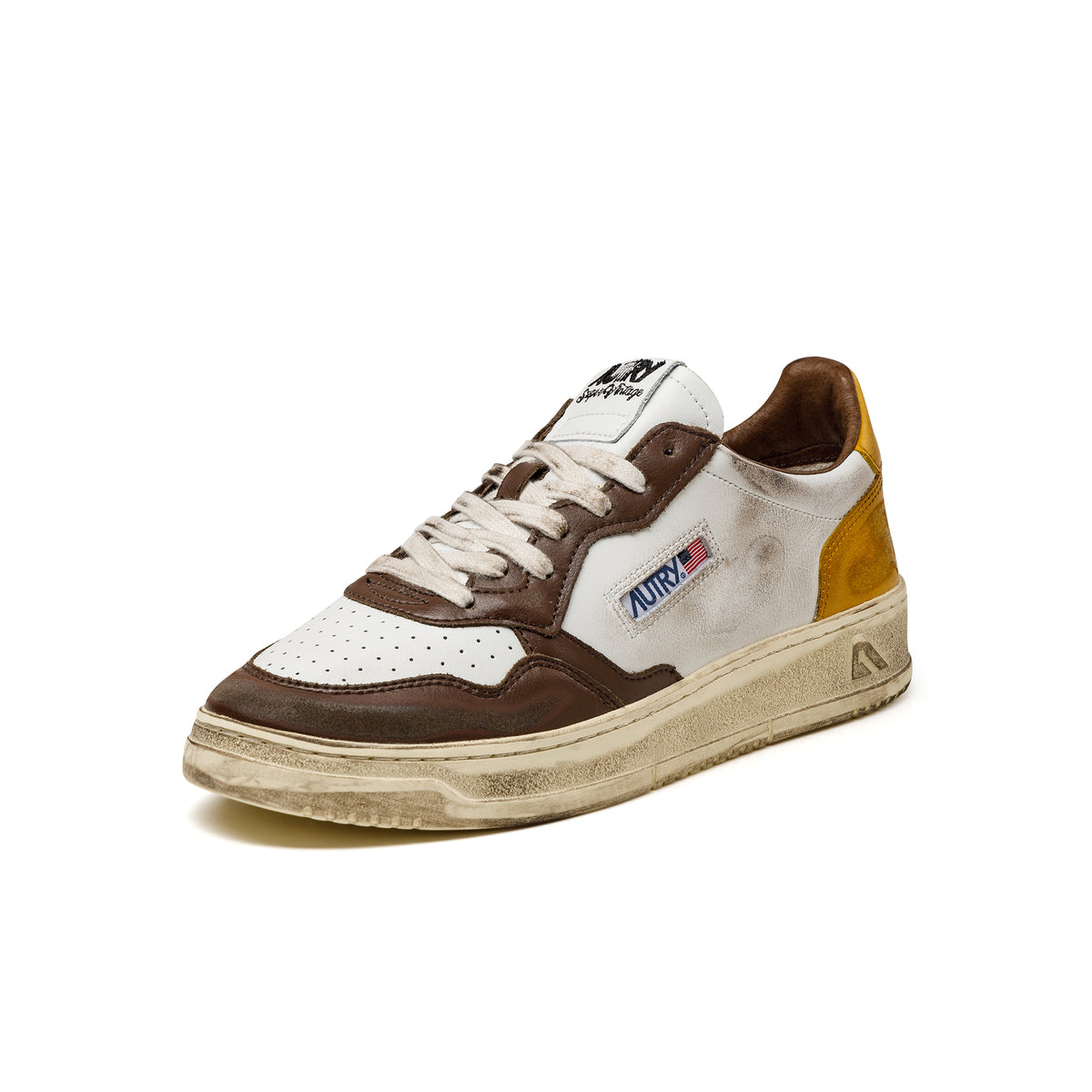 スニーカー Autry White Brown Medalist Sneakers Autry Medalist Burn *Super Vintage* Sneaker » Buy online now!