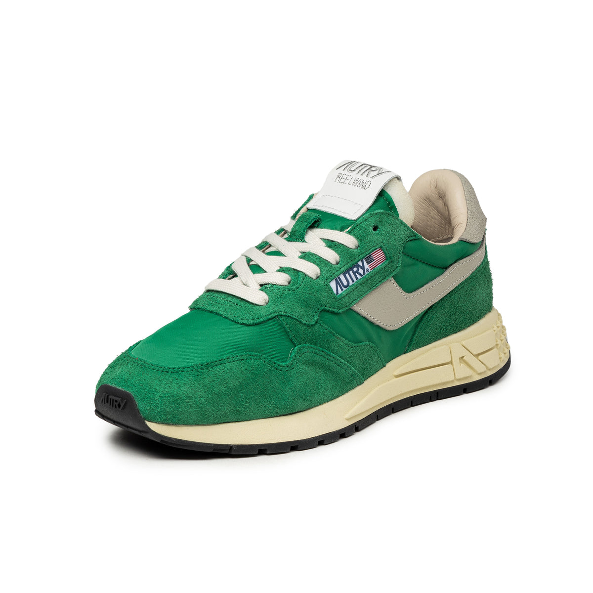 【送料&関税込】Autry Windspin Sneakers In Green Suede Autry Reelwind Super Vintage Sneakers In Green Nylon And Suede