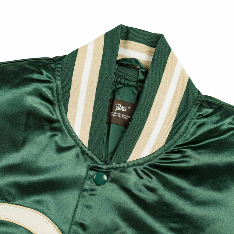 Patta Script Logo Satin Varsity Jacket