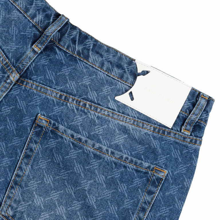 Daily Paper Monogram Denim Shorts