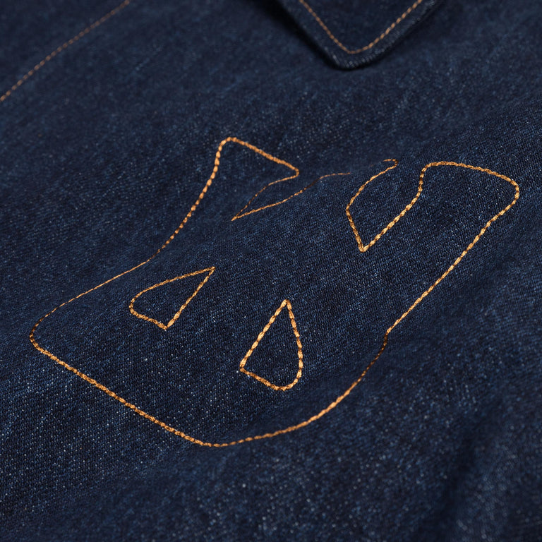 Wales Bonner Echo Denim Varsity Jacket