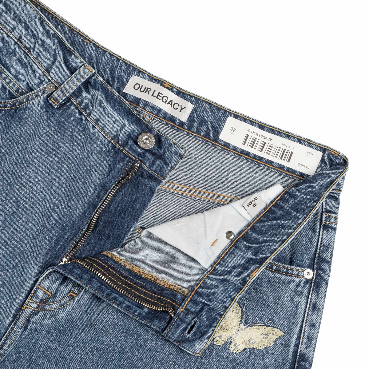 パンツ Our legacy VAST CUT INDIGO BUTTERFLY 28 Our Legacy - Vast Cut Indigo Butterfly