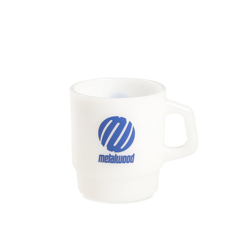 Metalwood Metal Logo Milk Glass Mug