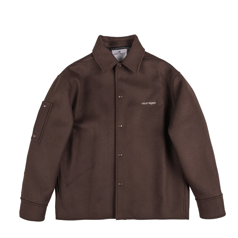 Courreges Embroidered Wool & Silk Overshirt