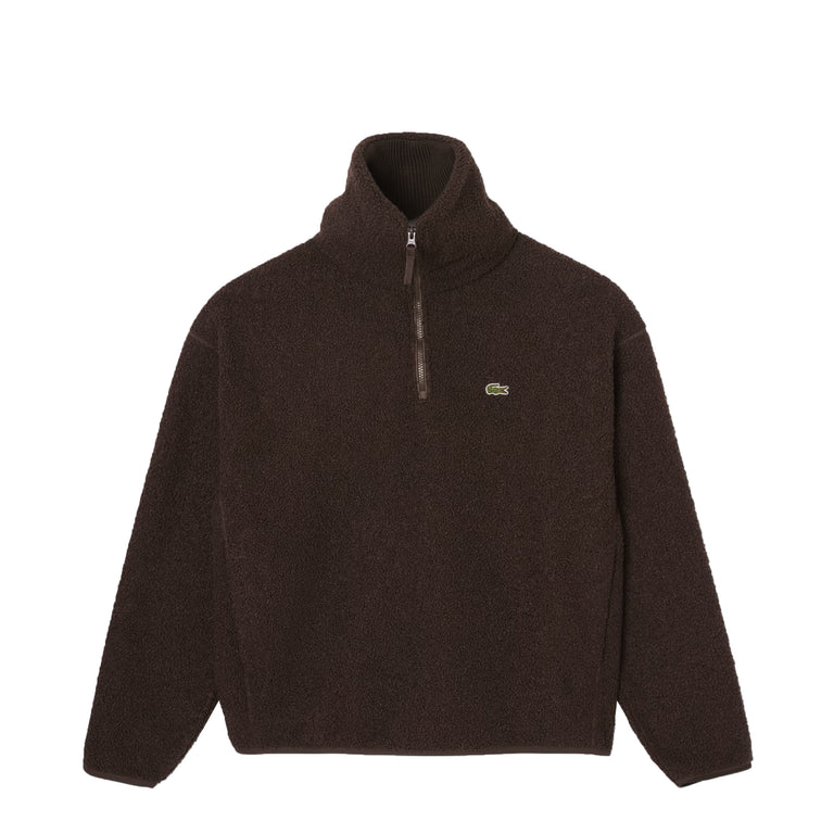 Lacoste High Zipped Neck Sweatshirt - XXL / Brown