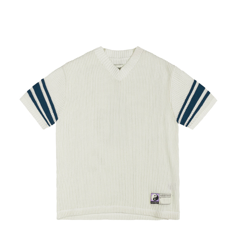 Asphaltgold Together Forever - Knit T-Shirt - M / Off-White / Navys