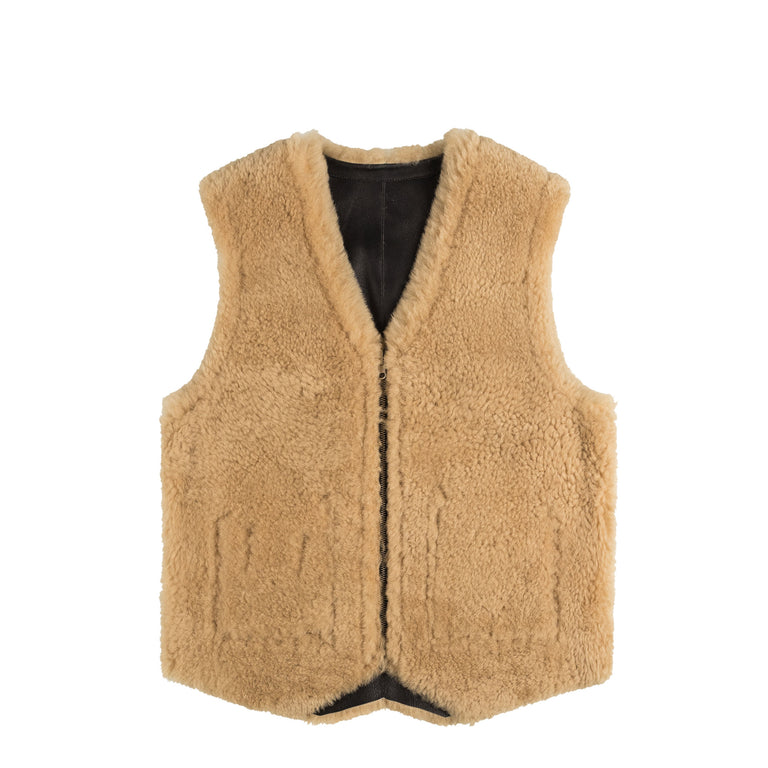 Sunflower Shearling Vest - 52 / Beige