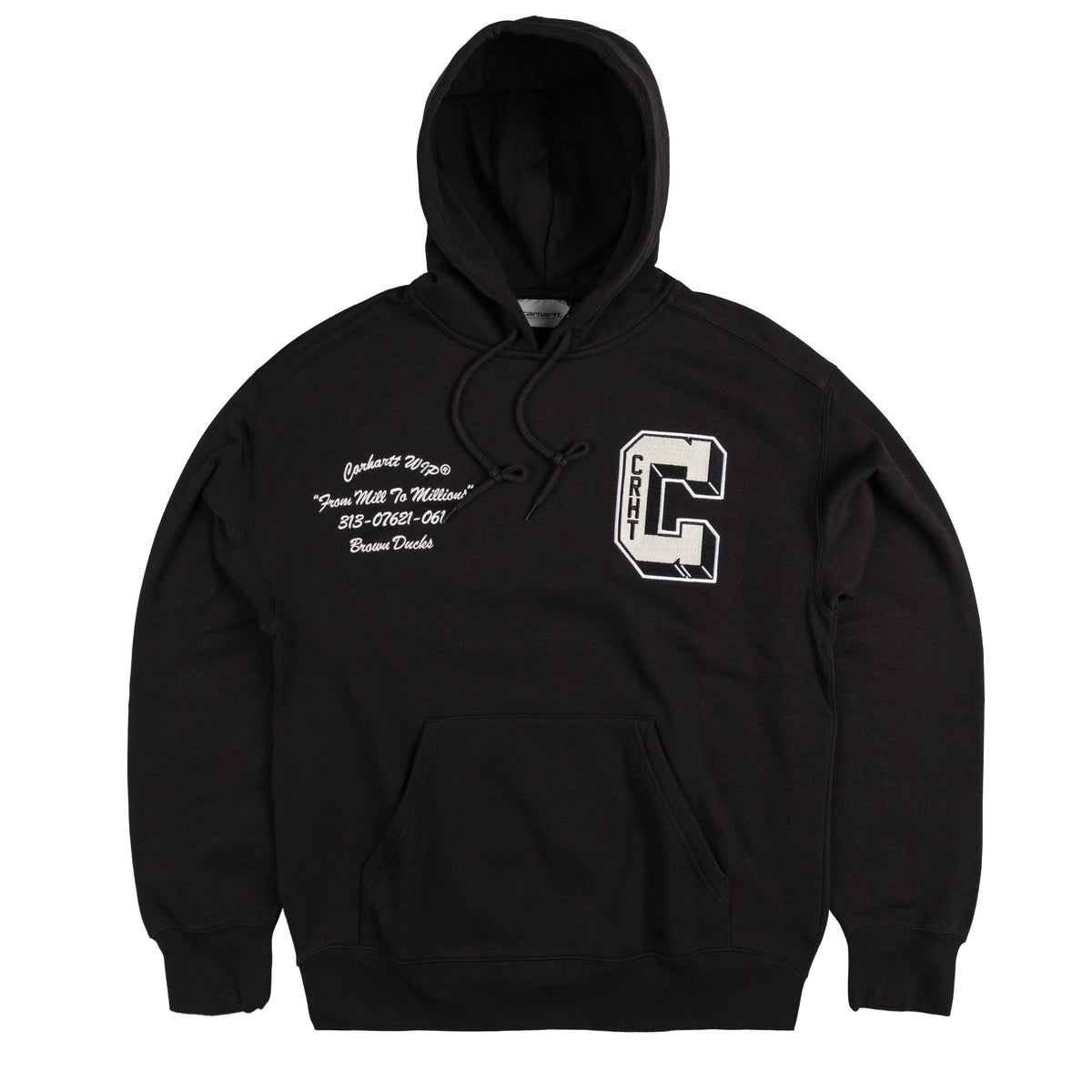 CARHARTT WIP｜HOOD/ZIP-UP (Hooded Brown Ducks Sweat (I03 Carhartt WIP Hooded Brown Ducks Sweat Black | BSTN Store