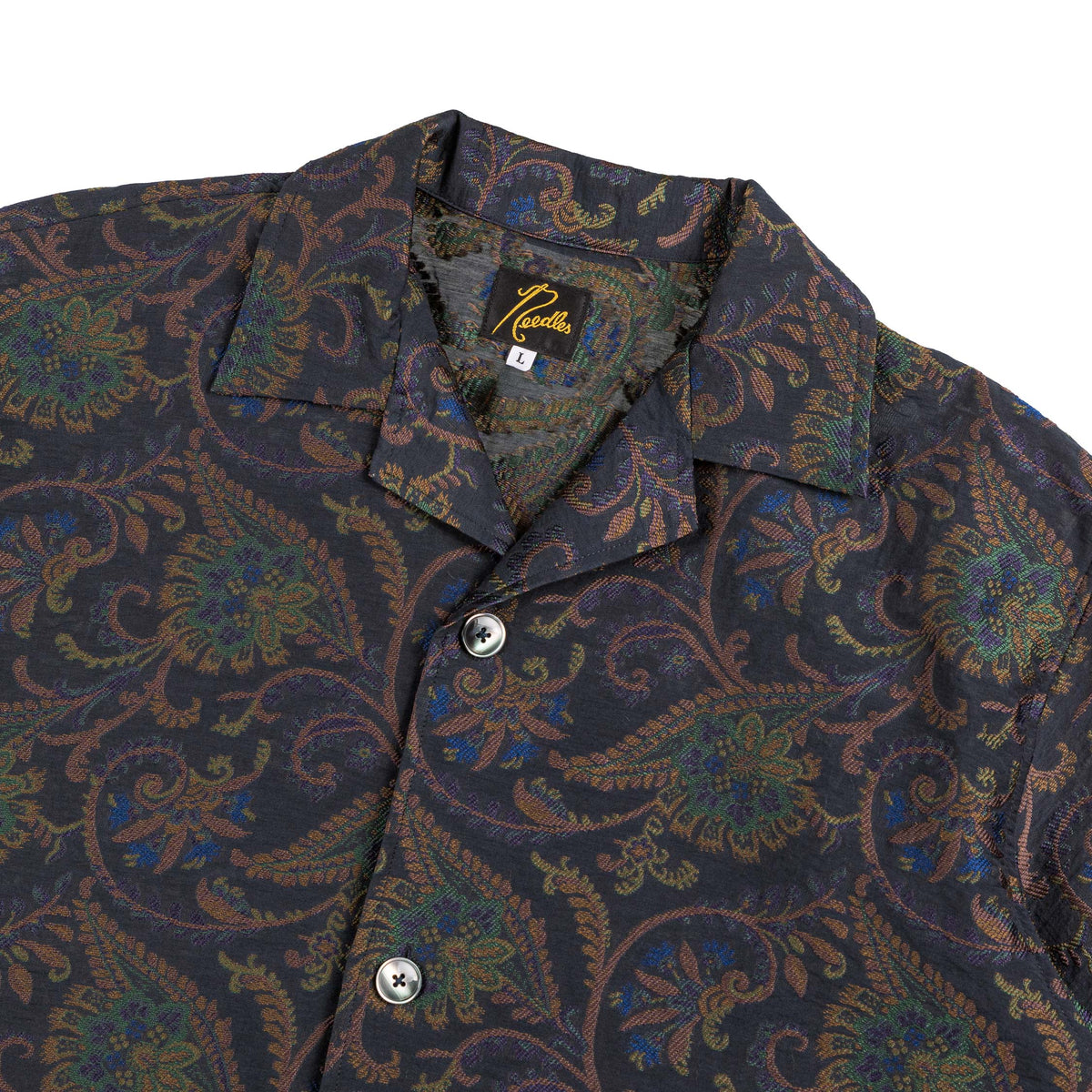 トップス NEEDLES Cabana Shirt Needles Men's Checkerboard Cabana Shirt in Black Needles