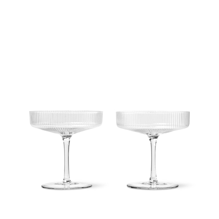 Ferm Living Ripple Champagne Saucers