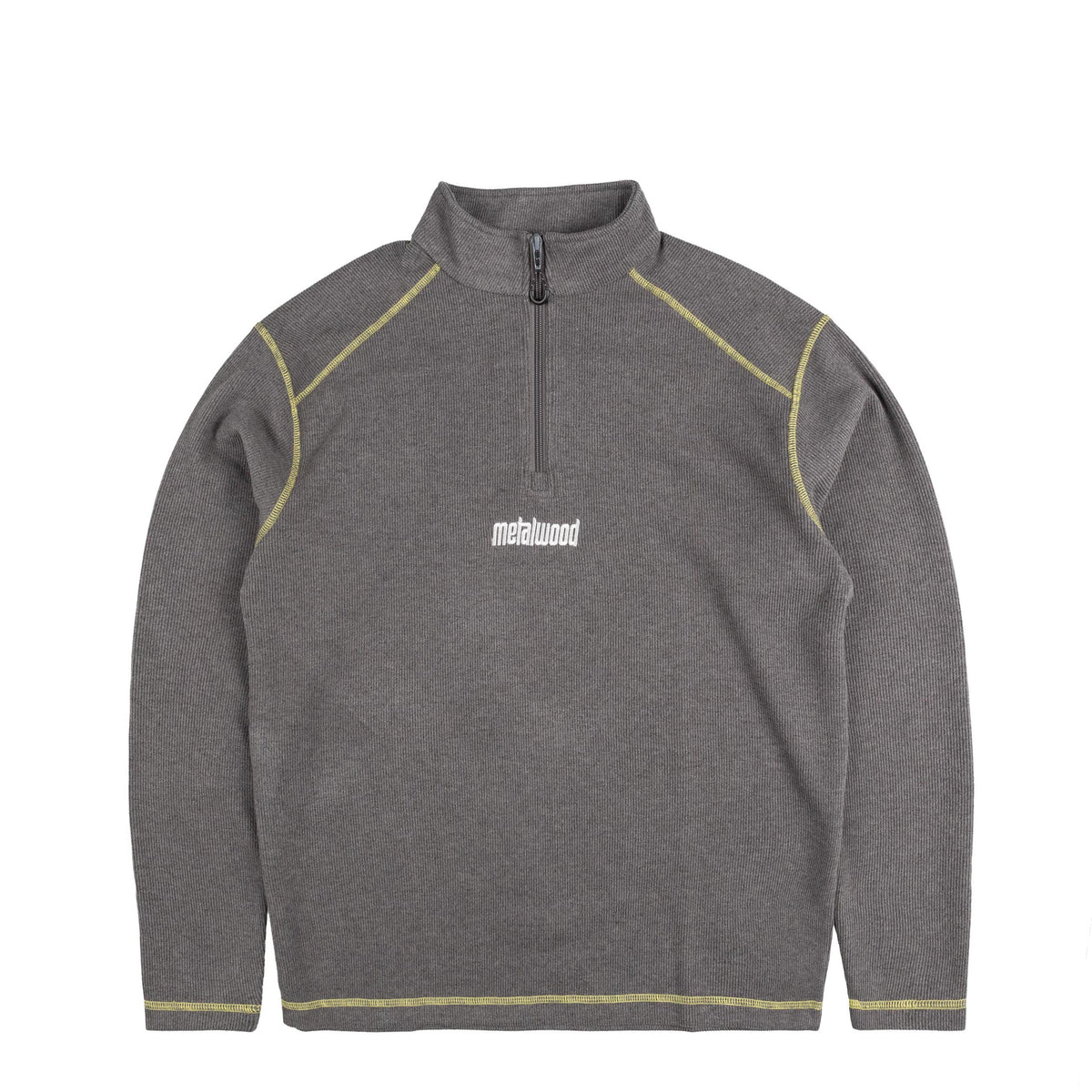 ☆ T·T 『 Unfinished 』 Metalwood Contrast Stitch 1/4 Zip Pullover » bestel nu online!
