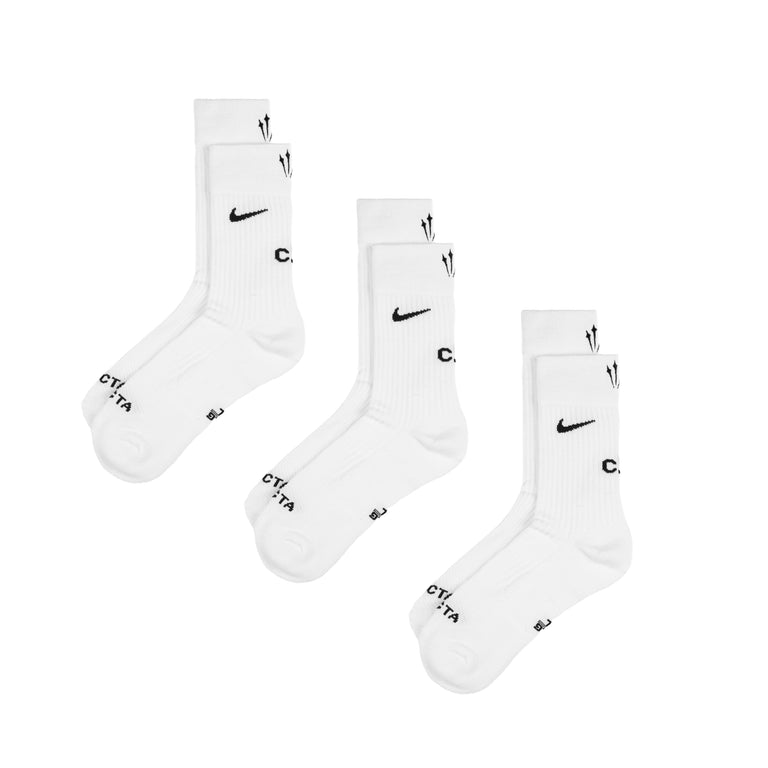 Nike x Nocta Crew Socks 3-Pack - XL / White / Black