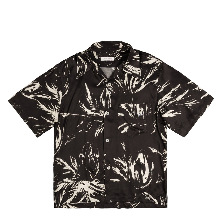 Wales Bonner Highlife Bowling Shirt - 48 / McNish Black / White