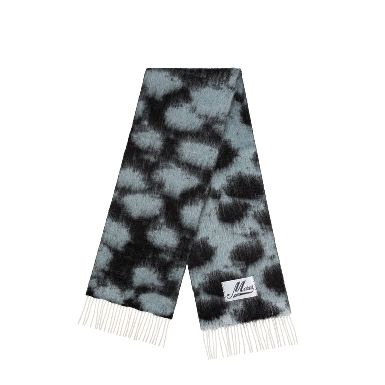 Marni Leopard Wool Blend Scarf