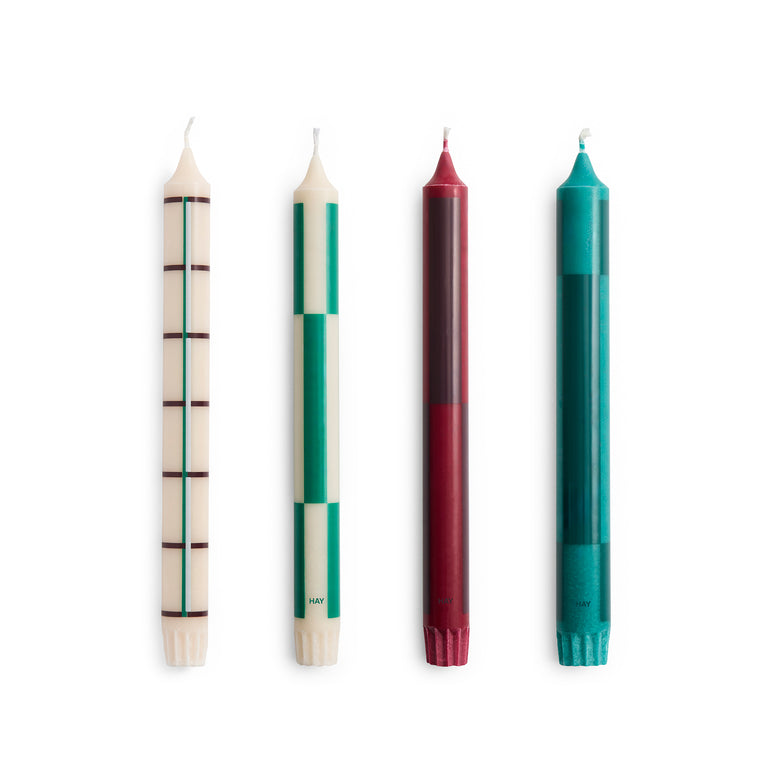 HAY Pattern Candle Set of 4