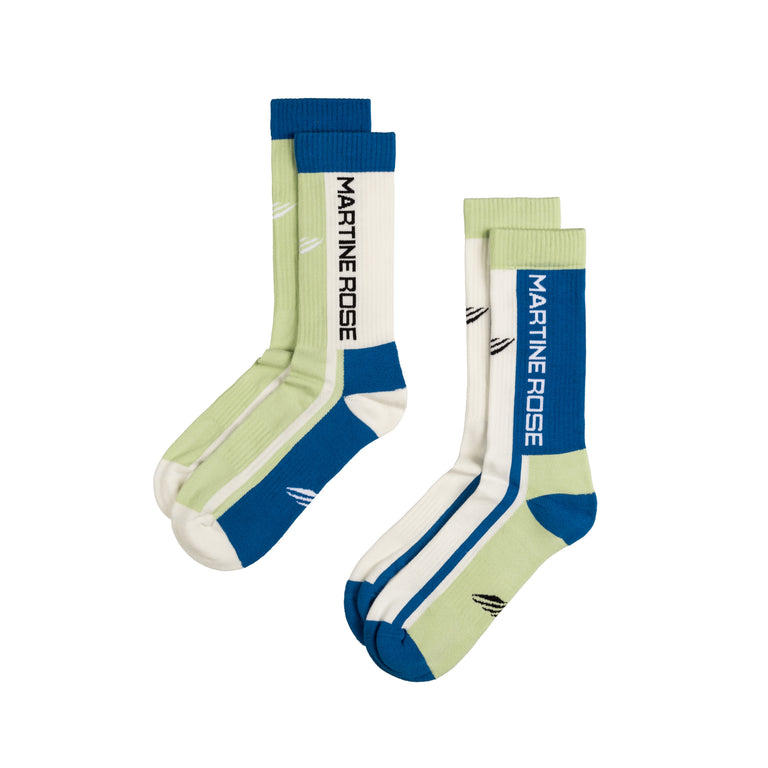 Martine Rose Sports Sock Multipack - 40-45 / Green / Blue