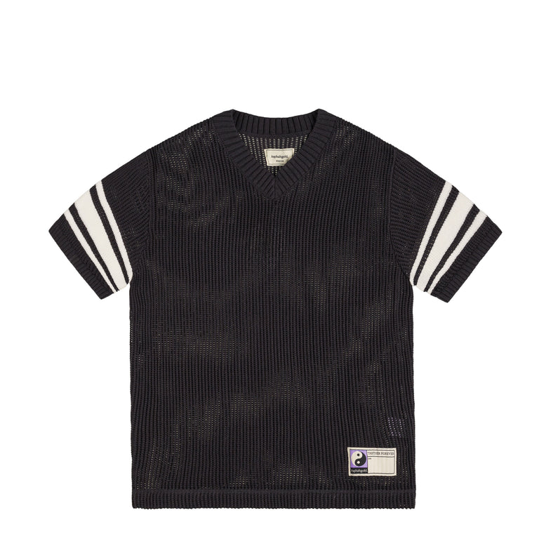 Asphaltgold Together Forever - Knit T-Shirt - S / Black / Off-White