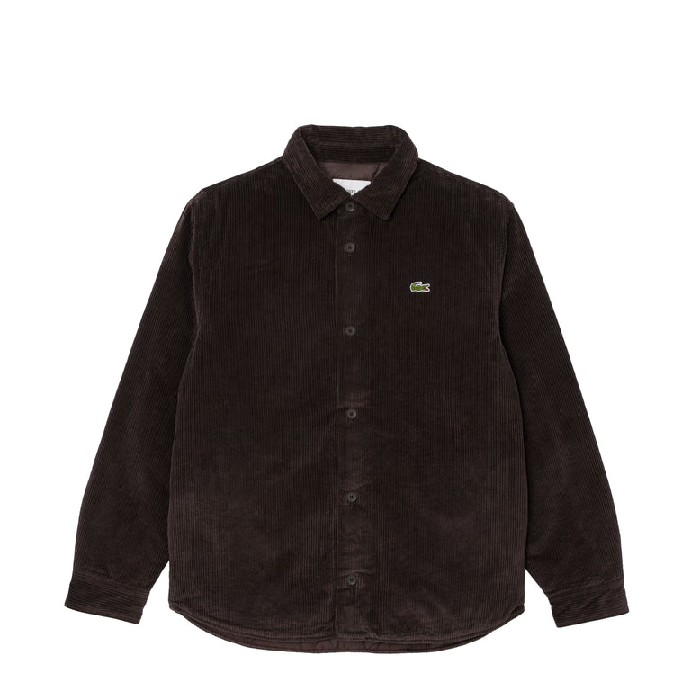 Lacoste Oversized Corduroy Overshirt - 46 / Brown
