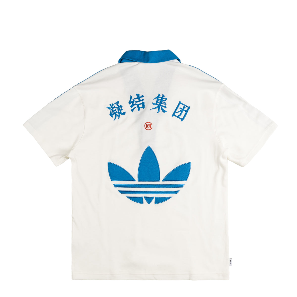 adidas×Clot POLO SHIRT Adidas CLOT Crochet by EC Polo in Carbon adidas