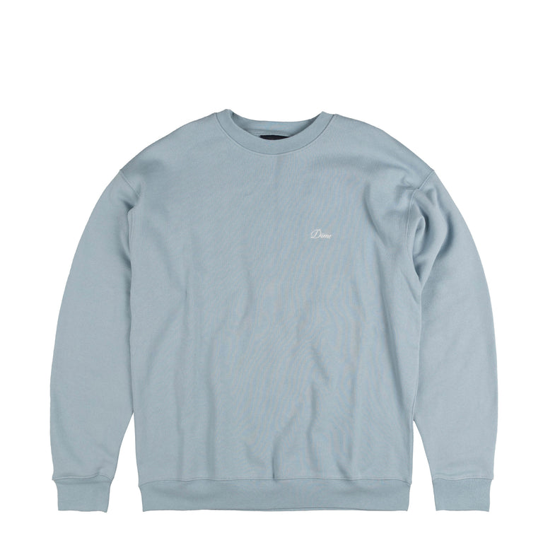 Dime Cursive Small Logo Crewneck - XXL / Blue Fog