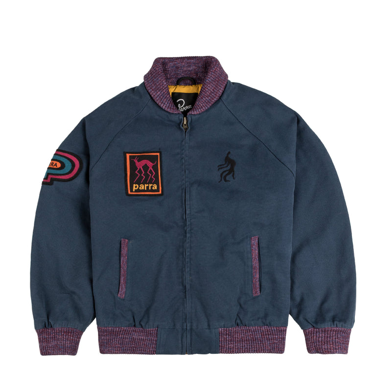 By Parra Skull Stalker Varsity Jacket - S / Washed Blue