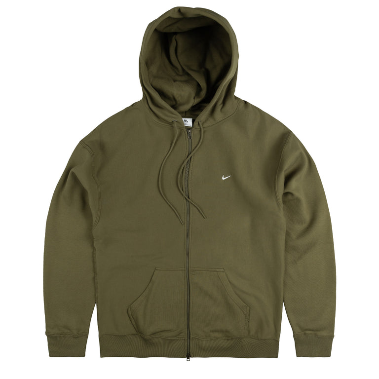 Nike	Solo Swoosh Full-Zip Fleece Hoodie - XXL / Medium Olive / Medium Olive / White
