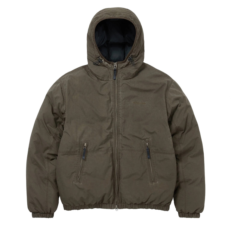 thisisneverthat Washed Down Puffer Jacket - XL / Olive Brown