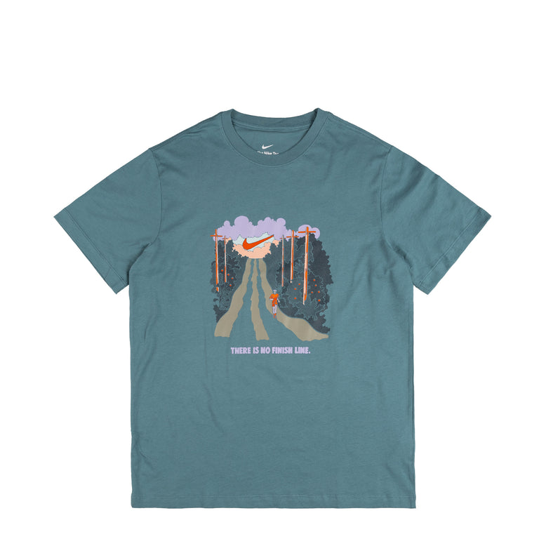 Nike Running T-Shirt *There Is No Finish Line* - L / Smokey Blue