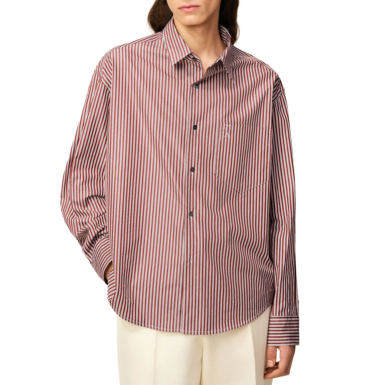 AMI Paris Embossed Ami De Coeur Boxy Shirt - XL / Cherry - 3