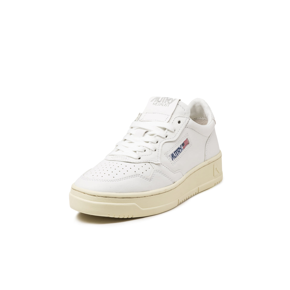 ★関税込★Autry★MEDALIST LOW GOAT LEATHER SNEAKERS★ Autry Medalist Low Super Soft Goat Leather Sneaker White