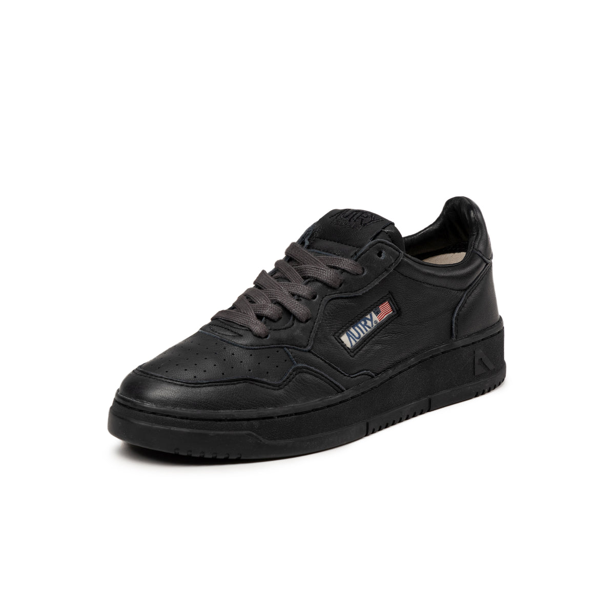 【関税込み】Hyperway Sneakers - Autry - Leather - Black AUTRY Hyperway Leather-Trimmed Suede and Mesh Sneakers for
