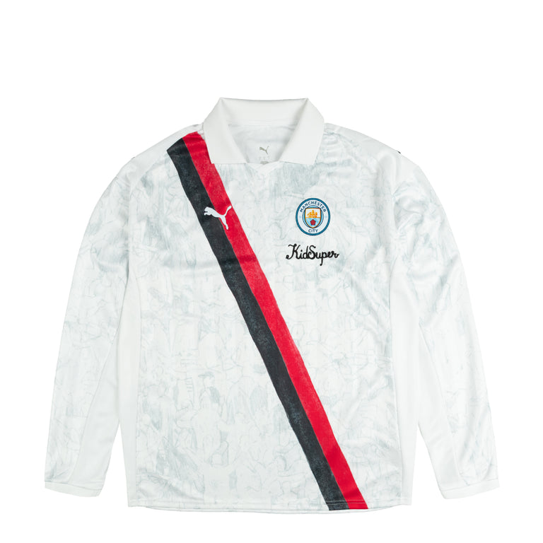 Puma x KidSuper Studios Manchester City FC LS Retro Shirt - XXL / Puma White / Puma Black