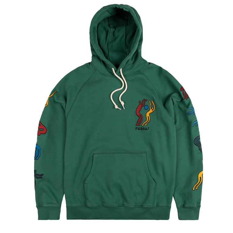 By Parra La Chambre Nuit Hooded Sweatshirt - L / Washed Green