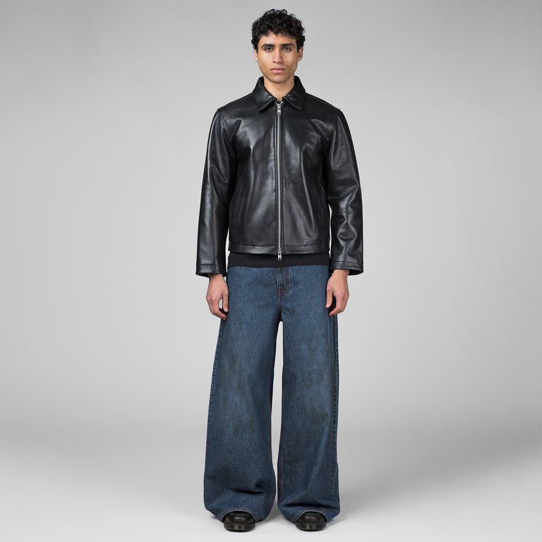 Sunflower Short Leather Jacket