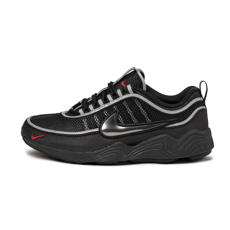 Nike Air Zoom Spiridon SP - 40.5 / Black / Black / Metallic Silver / Sport Red