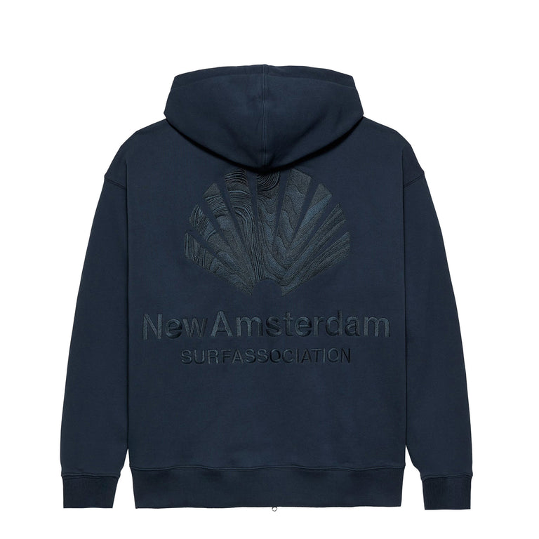 New Amsterdam Surf Association Logo Hoodie Zip-Up - XL / Navy / Night