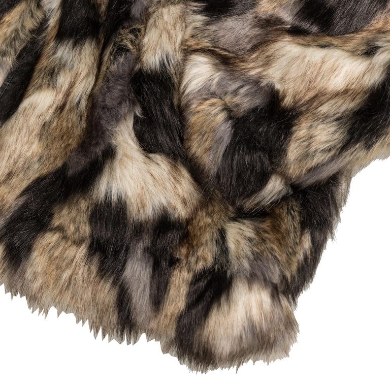 Patta Faux Fur Patchwork Jacket
