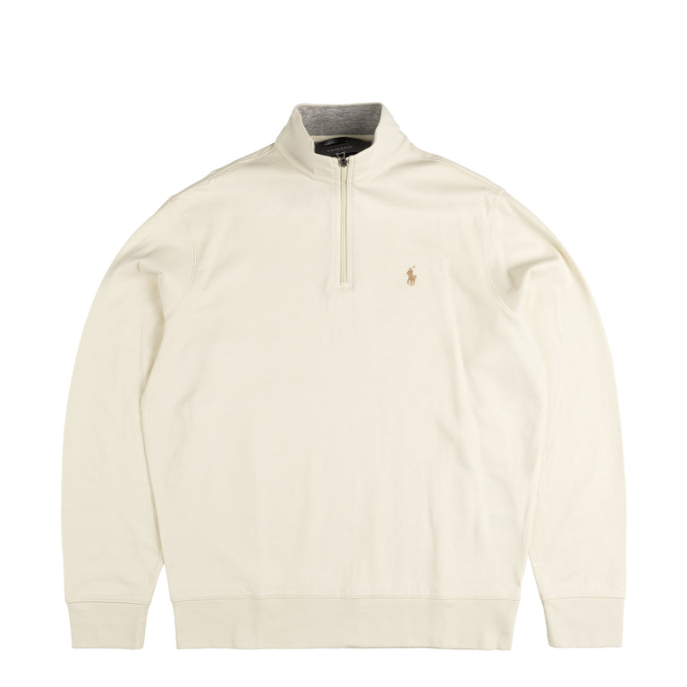 Polo Ralph Lauren Luxury Jersey Quarter-Zip Pullover - XXL / Parchment Cream